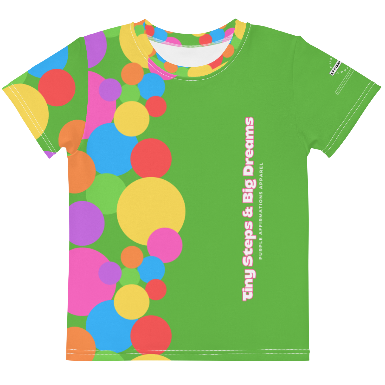 Tiny Steps & Big Dreams (Green) - Kid's Jersey Style Shirt
