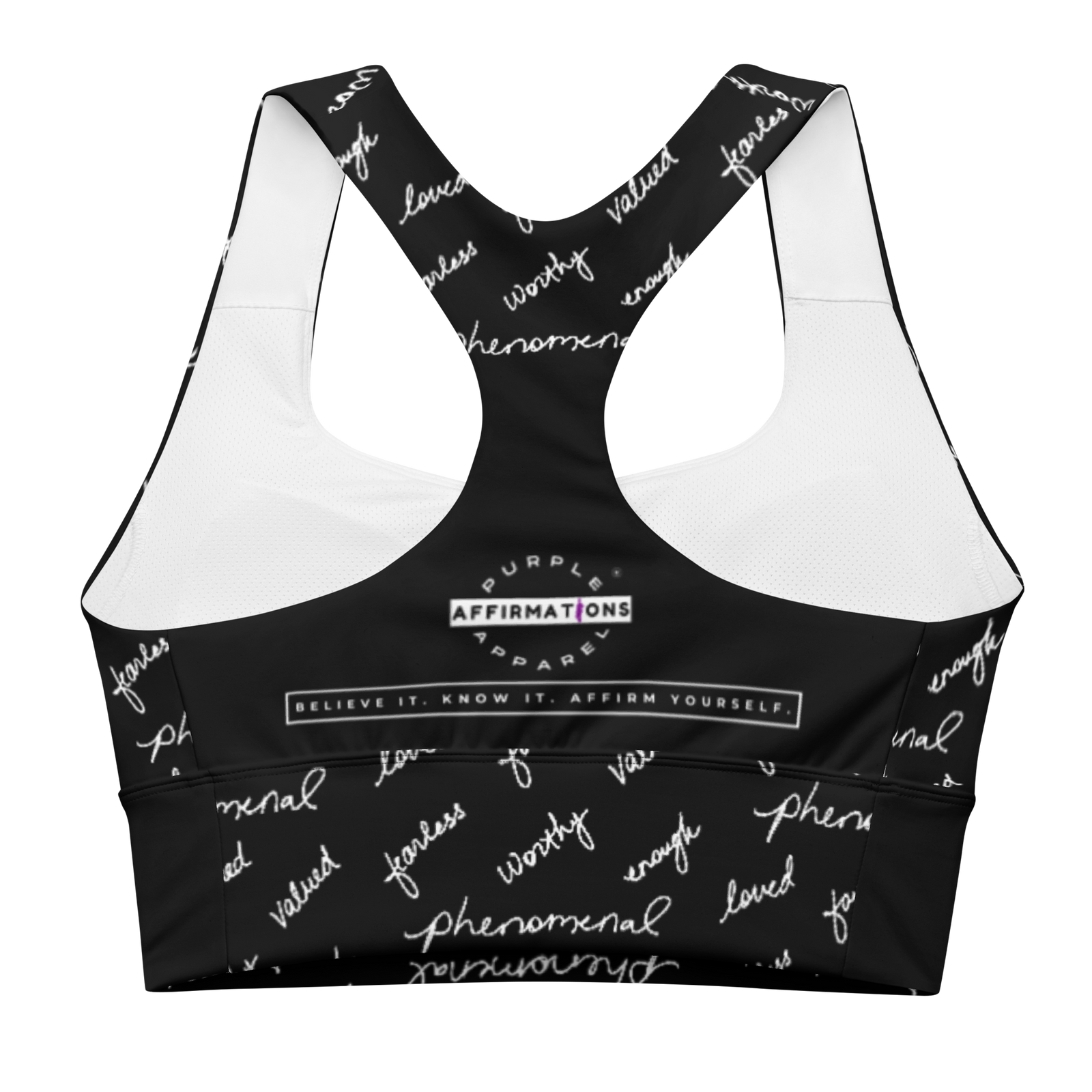 Notes of Love & Affirmation - Longline Sports Bra