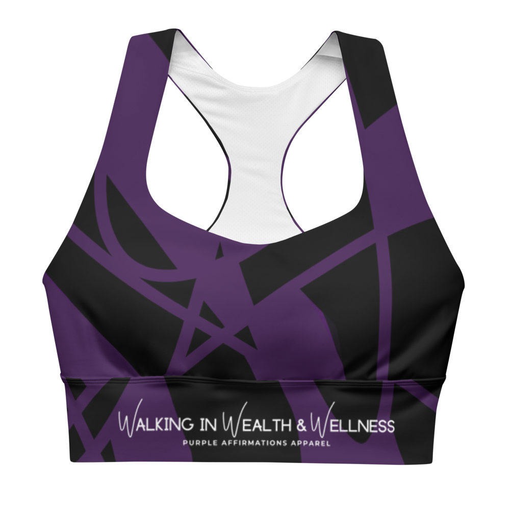Walking in Wealth & Wellness - Longline Sports Bra