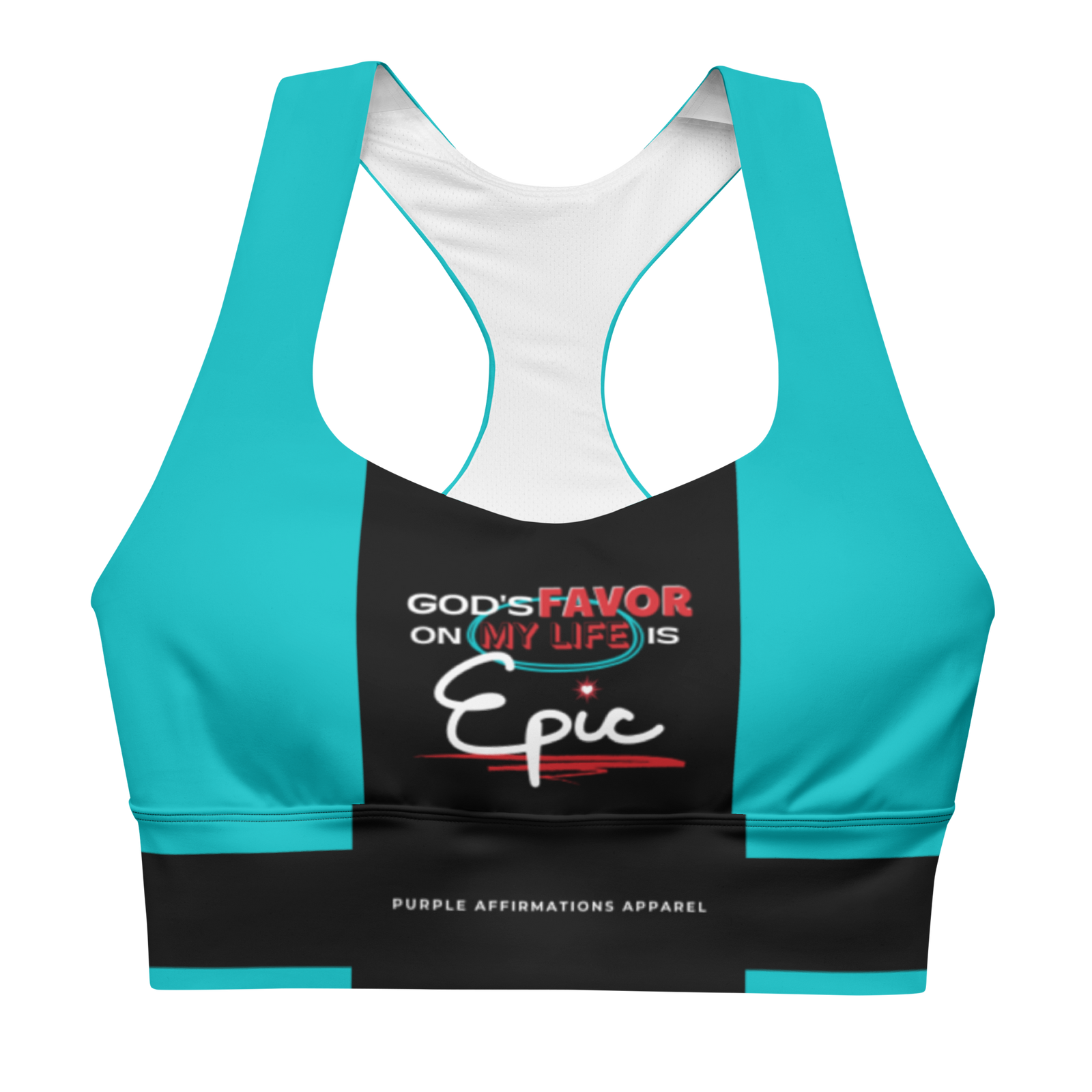 God's Favor is Epic - Longline Sports Bra