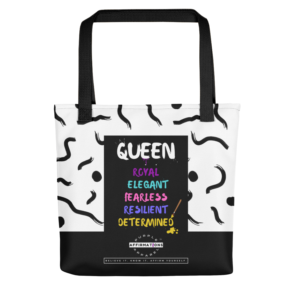 Queen Characteristics (Color: Black & White) - Tote bag