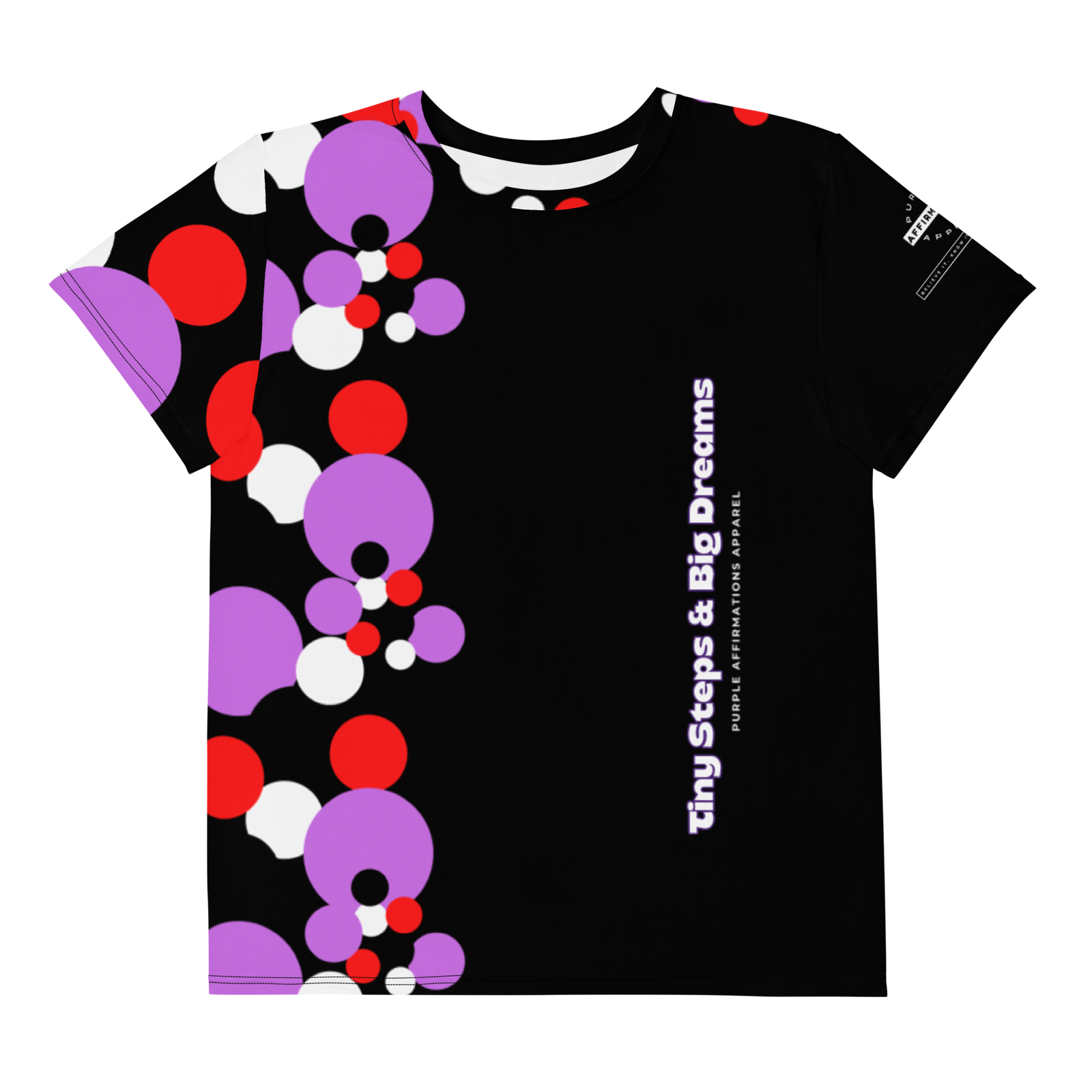 Tiny Steps & Big Dreams (Black) - Youth Jersey Style Shirt