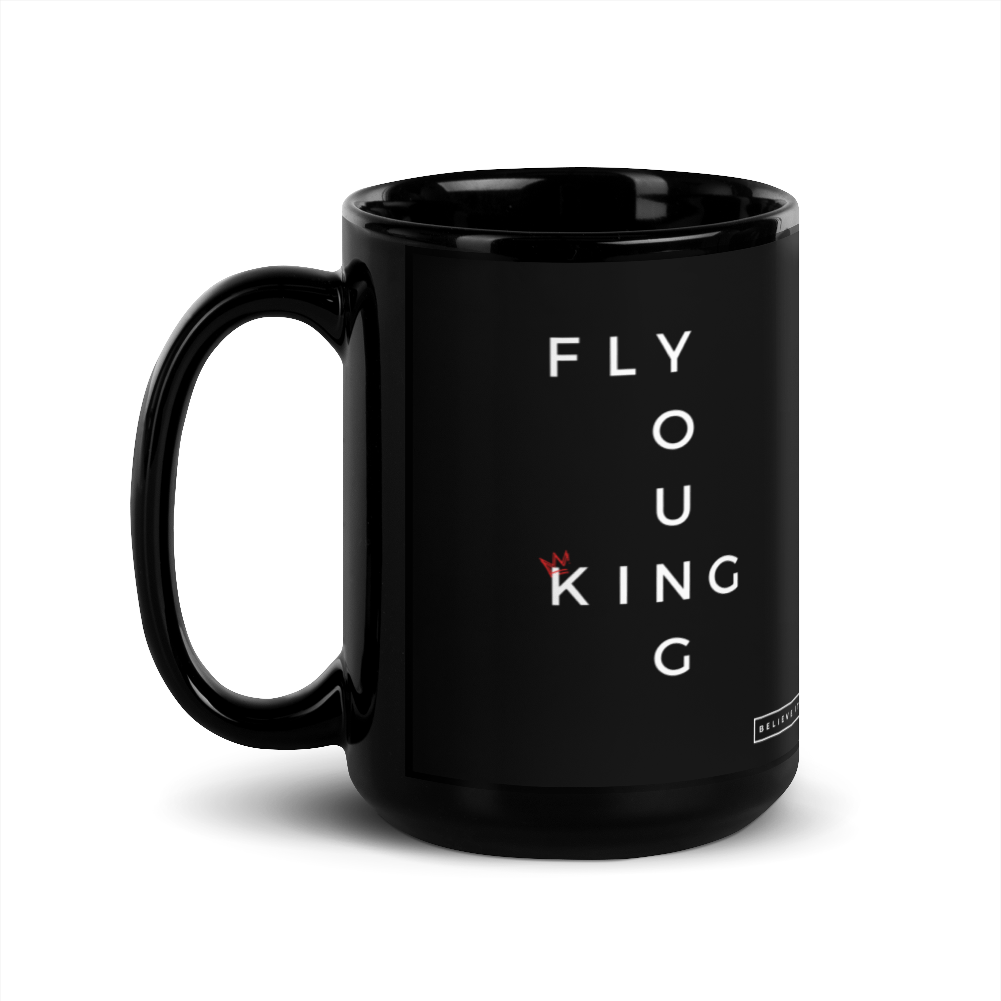 Fly Young King - Black Glossy Mug