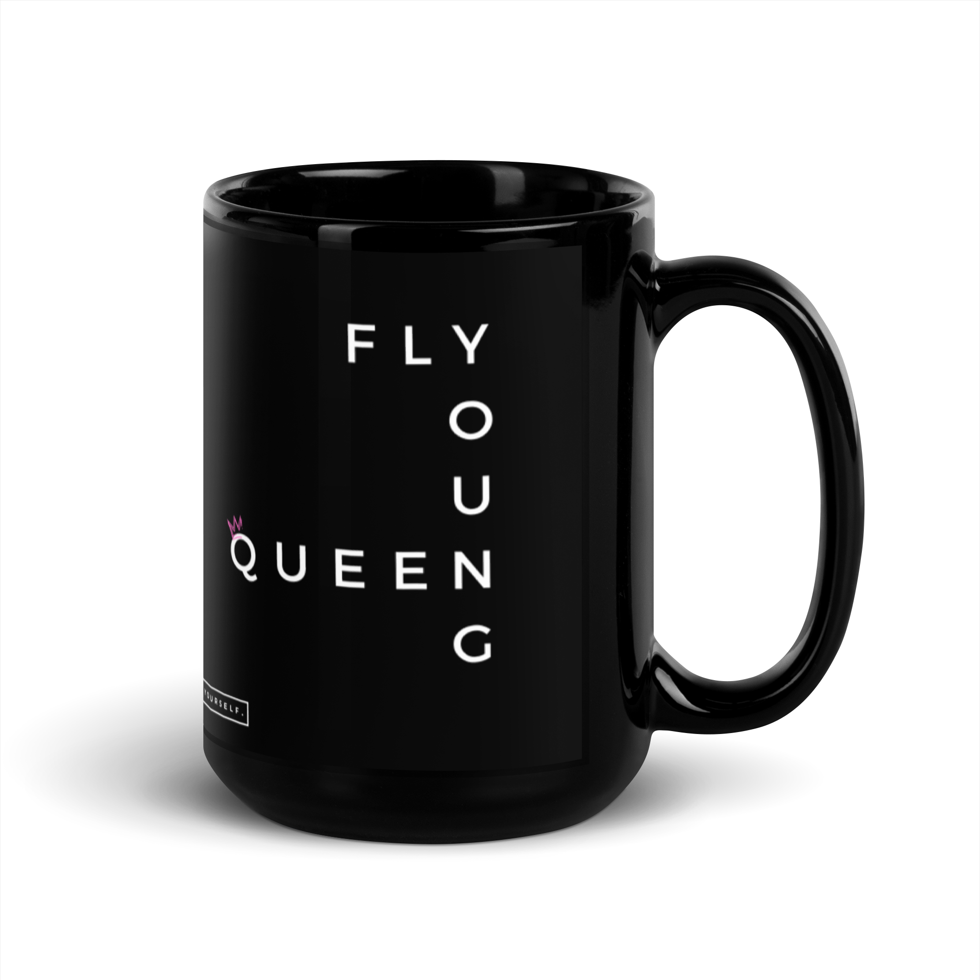 Fly Young Queen - Black Glossy Mug