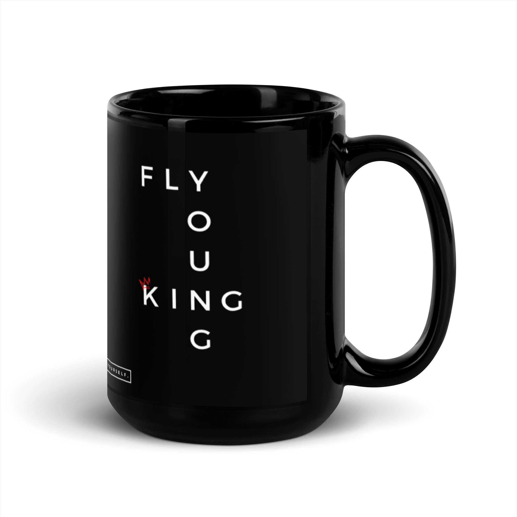 Fly Young King - Black Glossy Mug