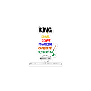 King Characteristics - Bubble-Free Stickers