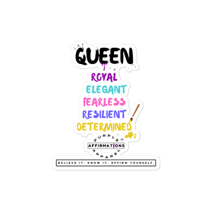 Queen Characteristics - Bubble-Free Stickers