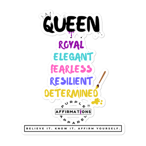 Queen Characteristics - Bubble-Free Stickers