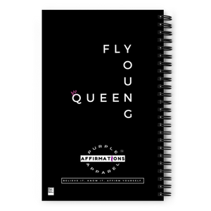 Fly Young Queen - Spiral Dotted Notebook